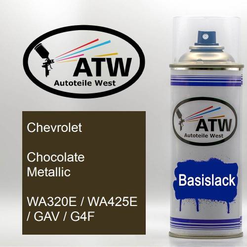 Chevrolet, Chocolate Metallic, WA320E / WA425E / GAV / G4F: 400ml Sprühdose, von ATW Autoteile West.